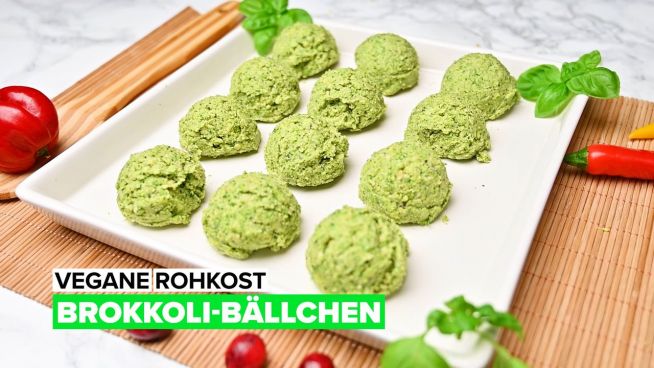 Vegane Rohkost: Brokkoli-Bällchen