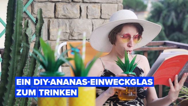 Ein Ananas-Einweckglas für deine Sommerdrinks